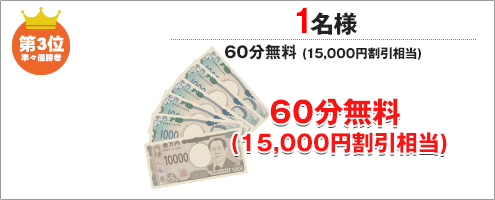 人妻デリヘル 60分無料 15000円割引相当